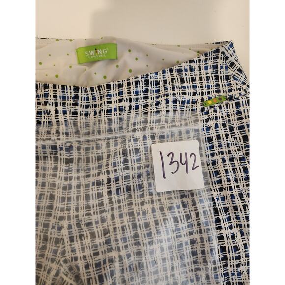 SWING CONTROL Blue White Geometric Active Mid-Rise Golf Capris Pants SZ 6 - Picture 10 of 10
